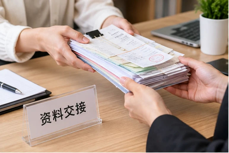 整理企业票据与日常账务资料的服务场景示意