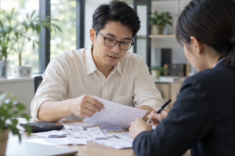 整理企业票据与日常账务资料的服务场景示意