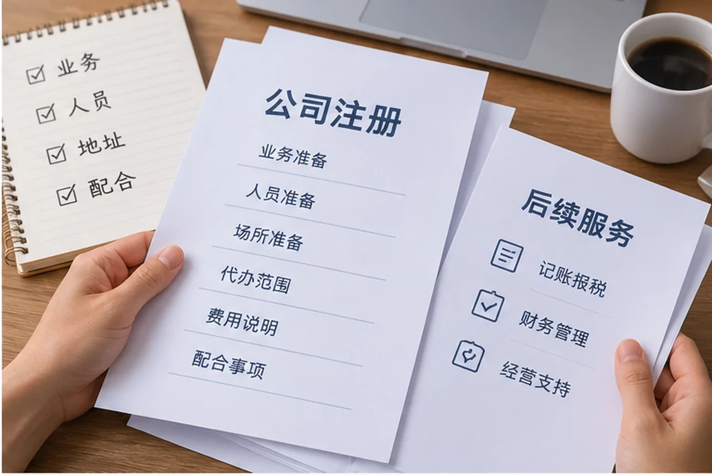 创业者一起整理开办计划的服务场景示意