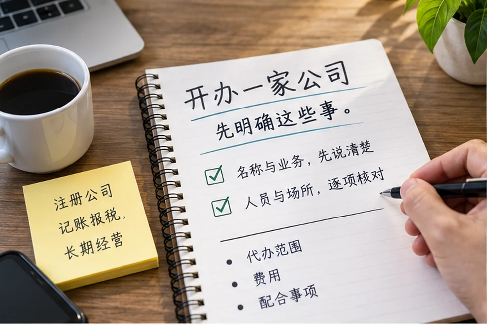 创业者一起整理开办计划的服务场景示意