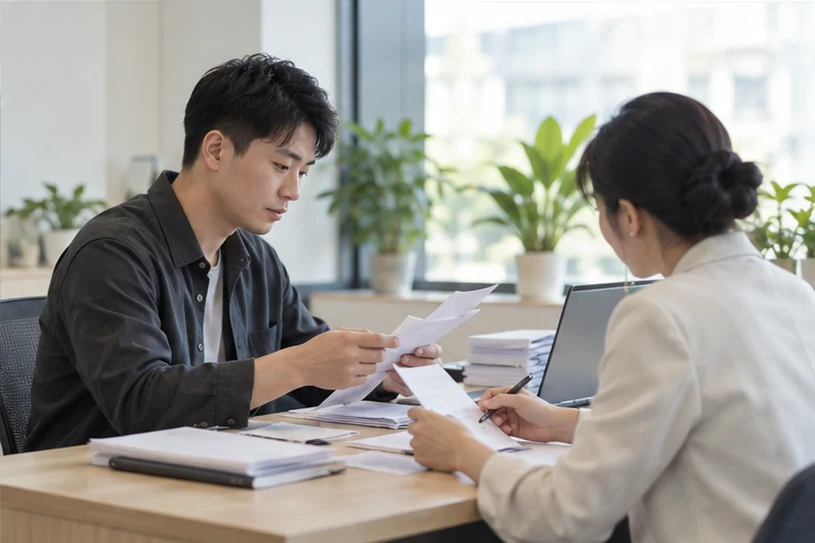 整理企业票据与日常账务资料的服务场景示意
