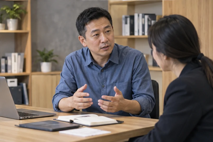 企业网站展示业务与服务信息的场景示意