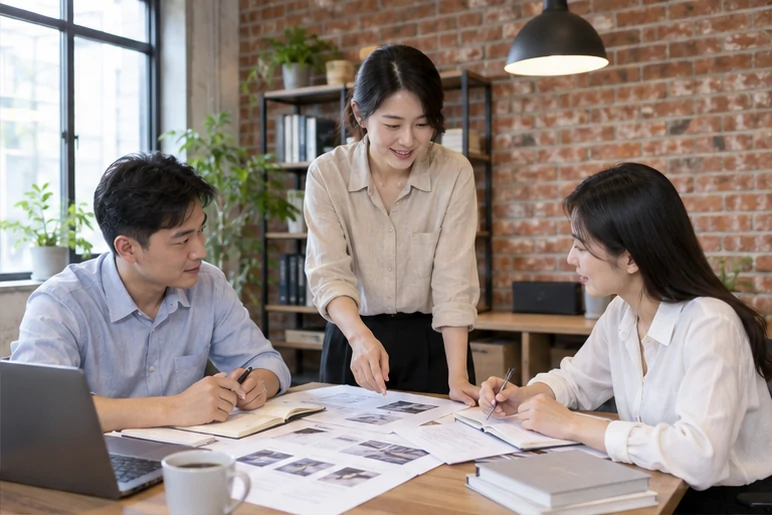 企业网站展示业务与服务信息的场景示意