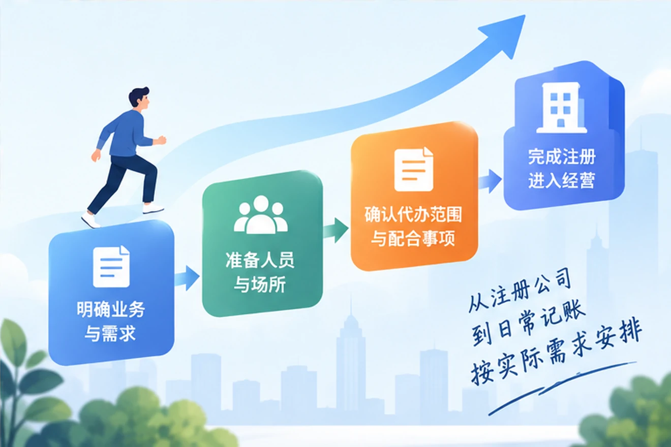 创业者一起整理开办计划的服务场景示意
