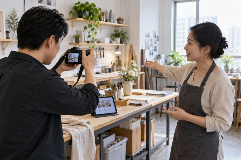 企业网站展示业务与服务信息的场景示意