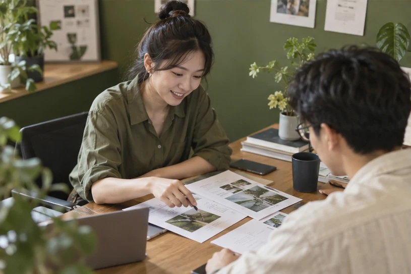 企业网站展示业务与服务信息的场景示意