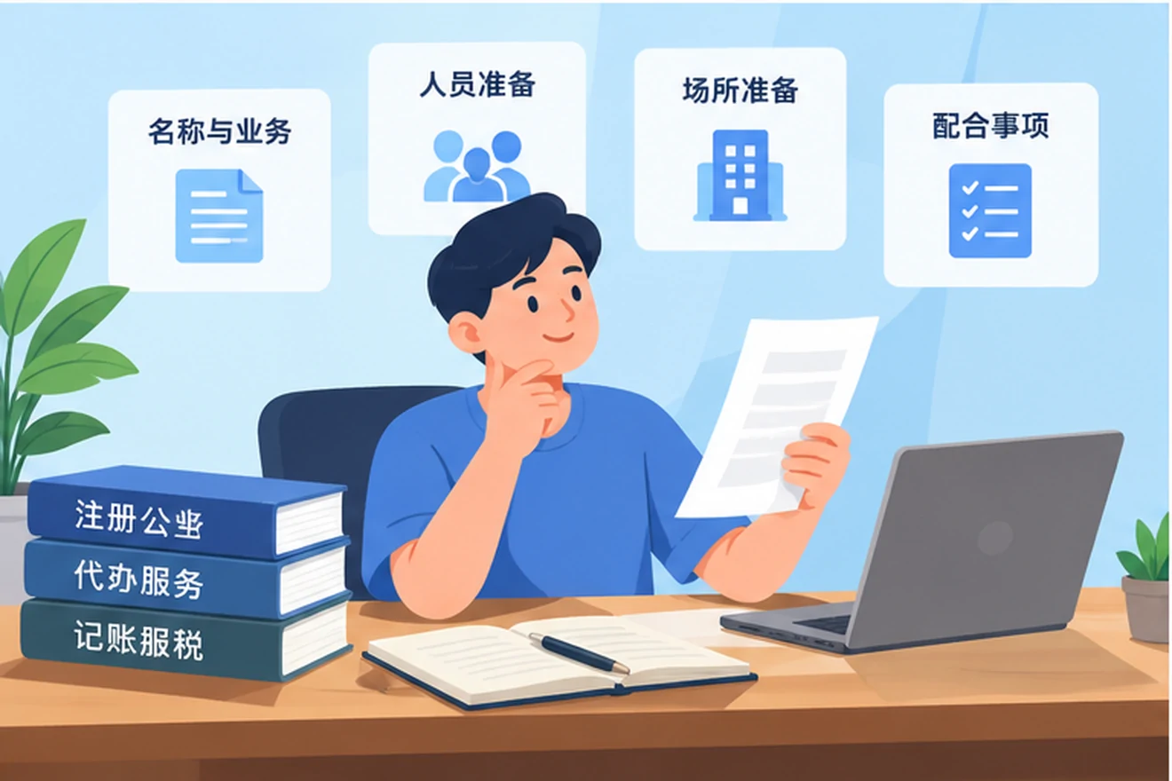 创业者一起整理开办计划的服务场景示意