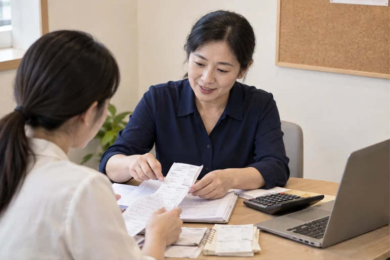 整理企业票据与日常账务资料的服务场景示意