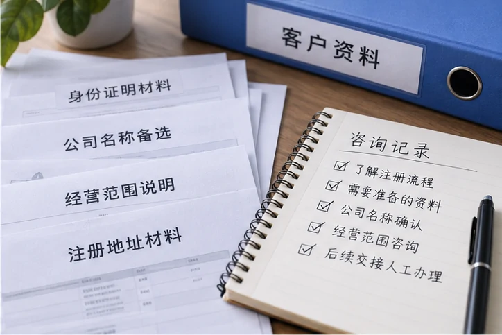 在线客服接待与咨询整理的服务场景示意