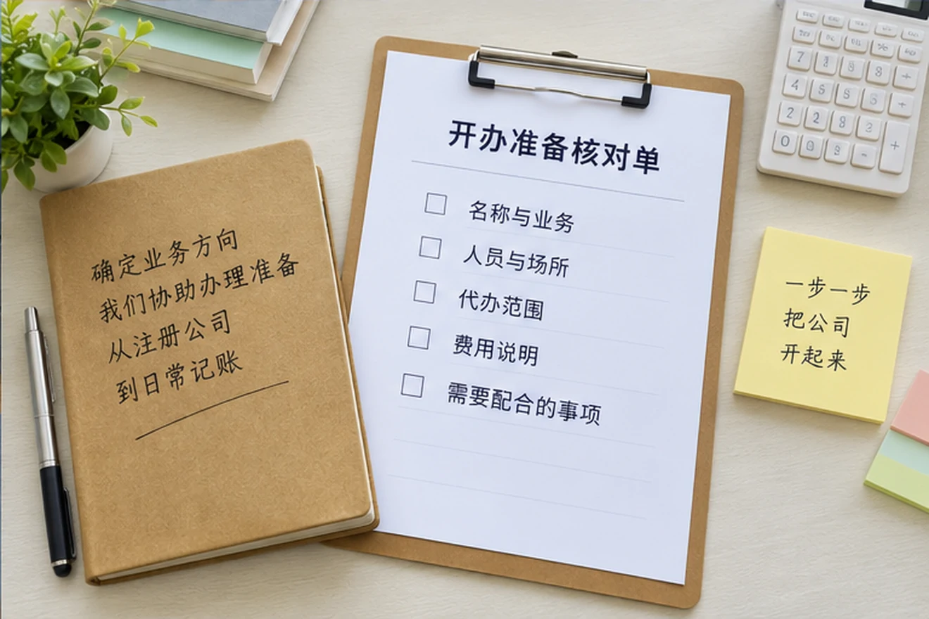 创业者一起整理开办计划的服务场景示意