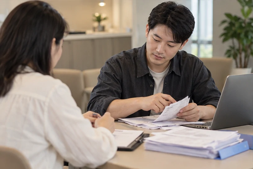 整理企业票据与日常账务资料的服务场景示意
