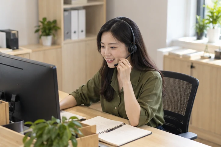 在线客服接待与咨询整理的服务场景示意