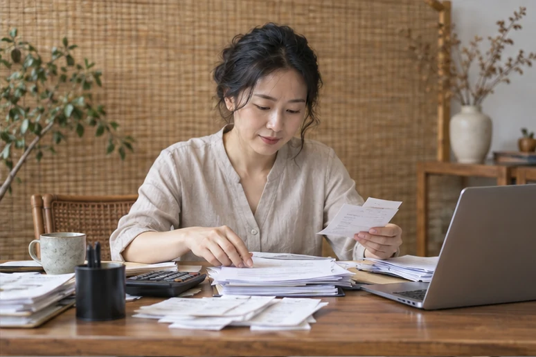 整理企业票据与日常账务资料的服务场景示意