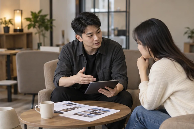 企业网站展示业务与服务信息的场景示意