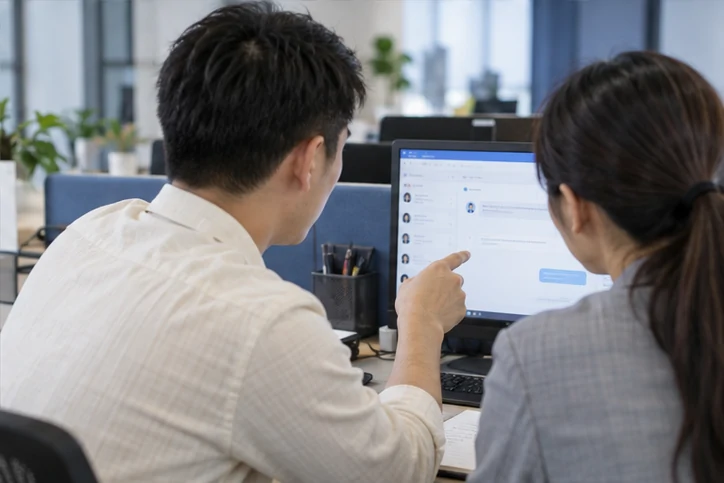 在线客服接待与咨询整理的服务场景示意