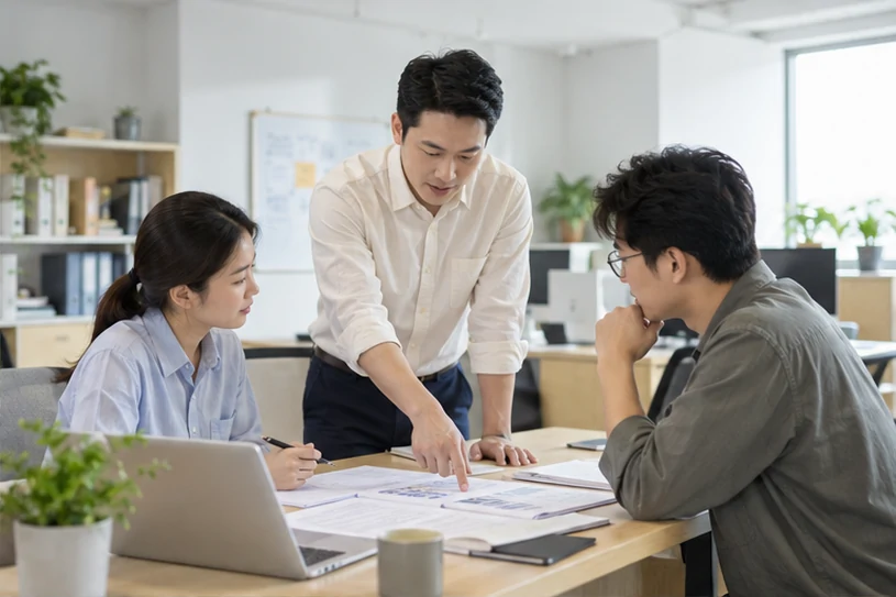 企业网站展示业务与服务信息的场景示意