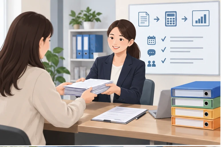 整理企业票据与日常账务资料的服务场景示意