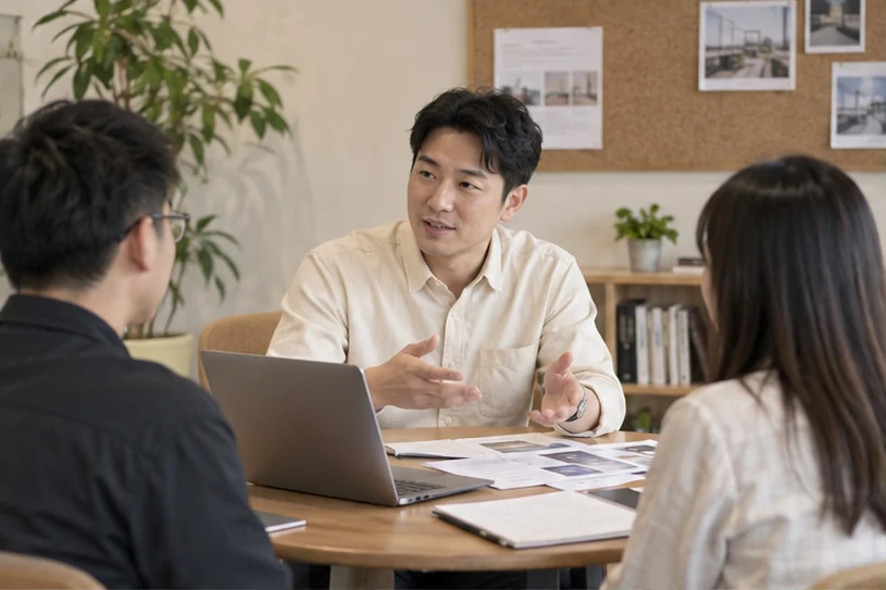企业网站展示业务与服务信息的场景示意