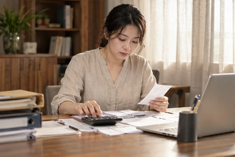 整理企业票据与日常账务资料的服务场景示意