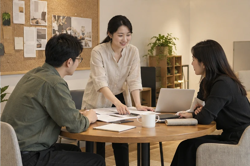 企业网站展示业务与服务信息的场景示意