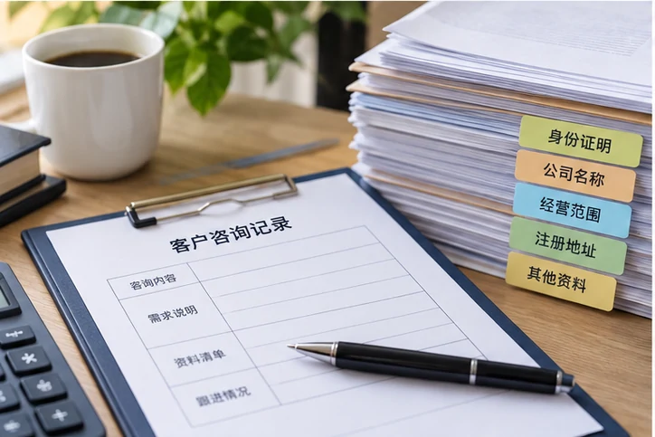 在线客服接待与咨询整理的服务场景示意