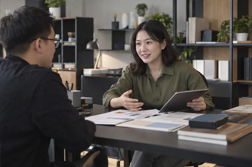 企业网站展示业务与服务信息的场景示意