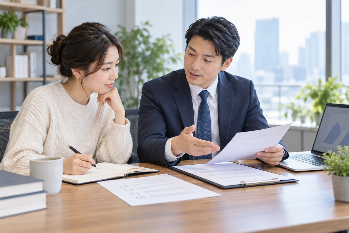 核对注册公司资料与办理事项的服务场景示意