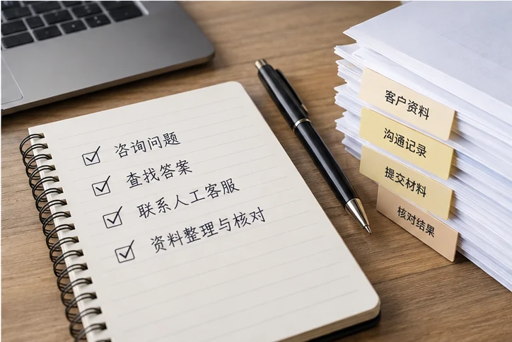 在线客服接待与咨询整理的服务场景示意