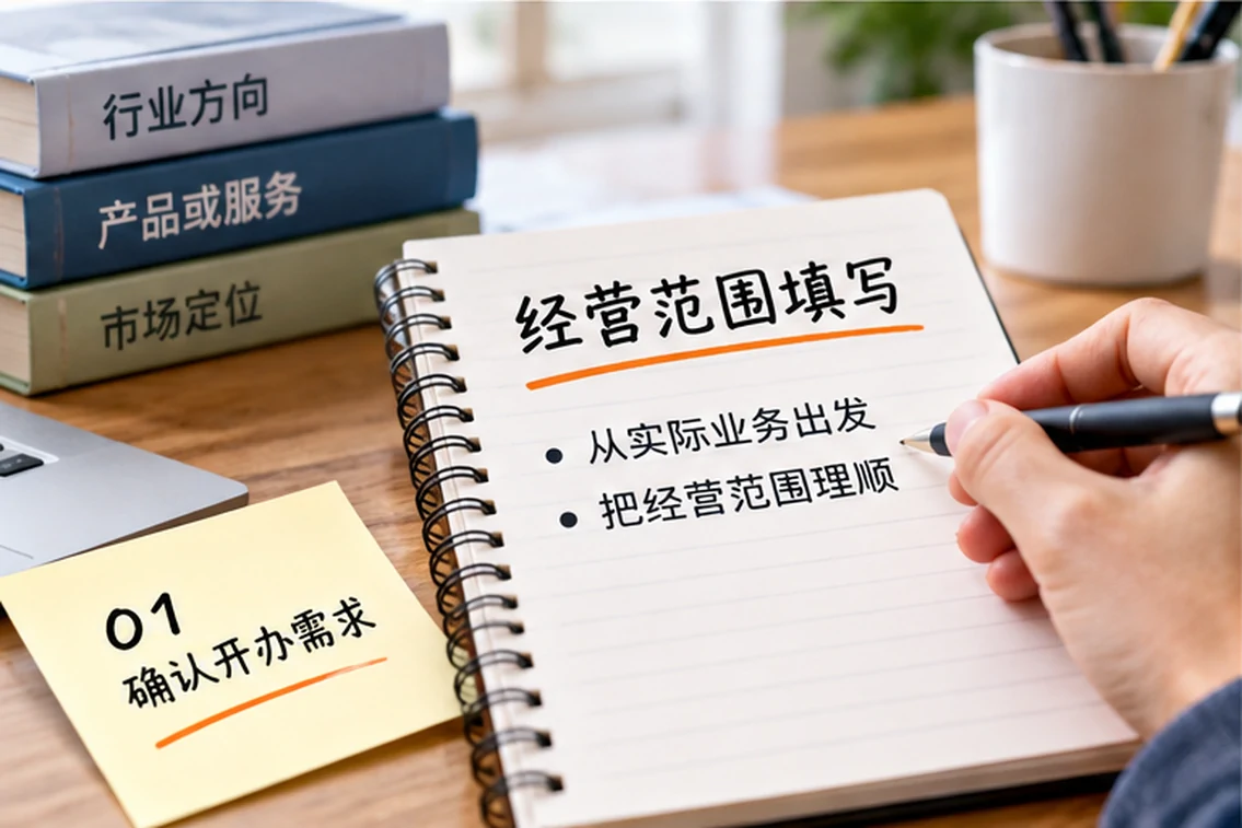 创业者一起整理开办计划的服务场景示意