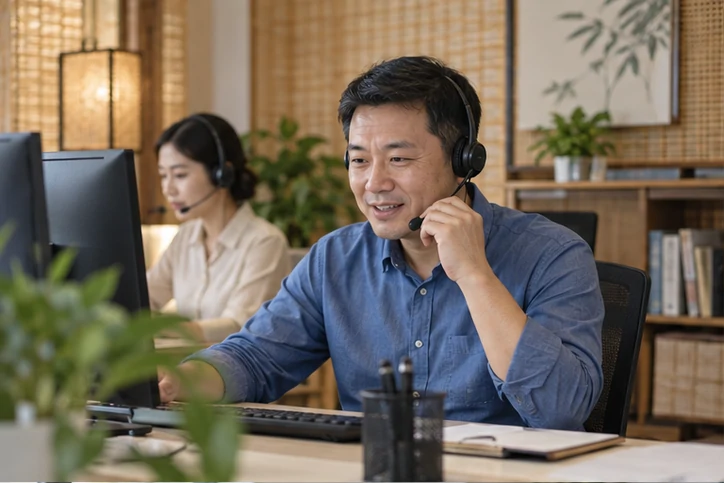 在线客服接待与咨询整理的服务场景示意