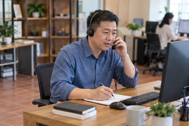 在线客服接待与咨询整理的服务场景示意