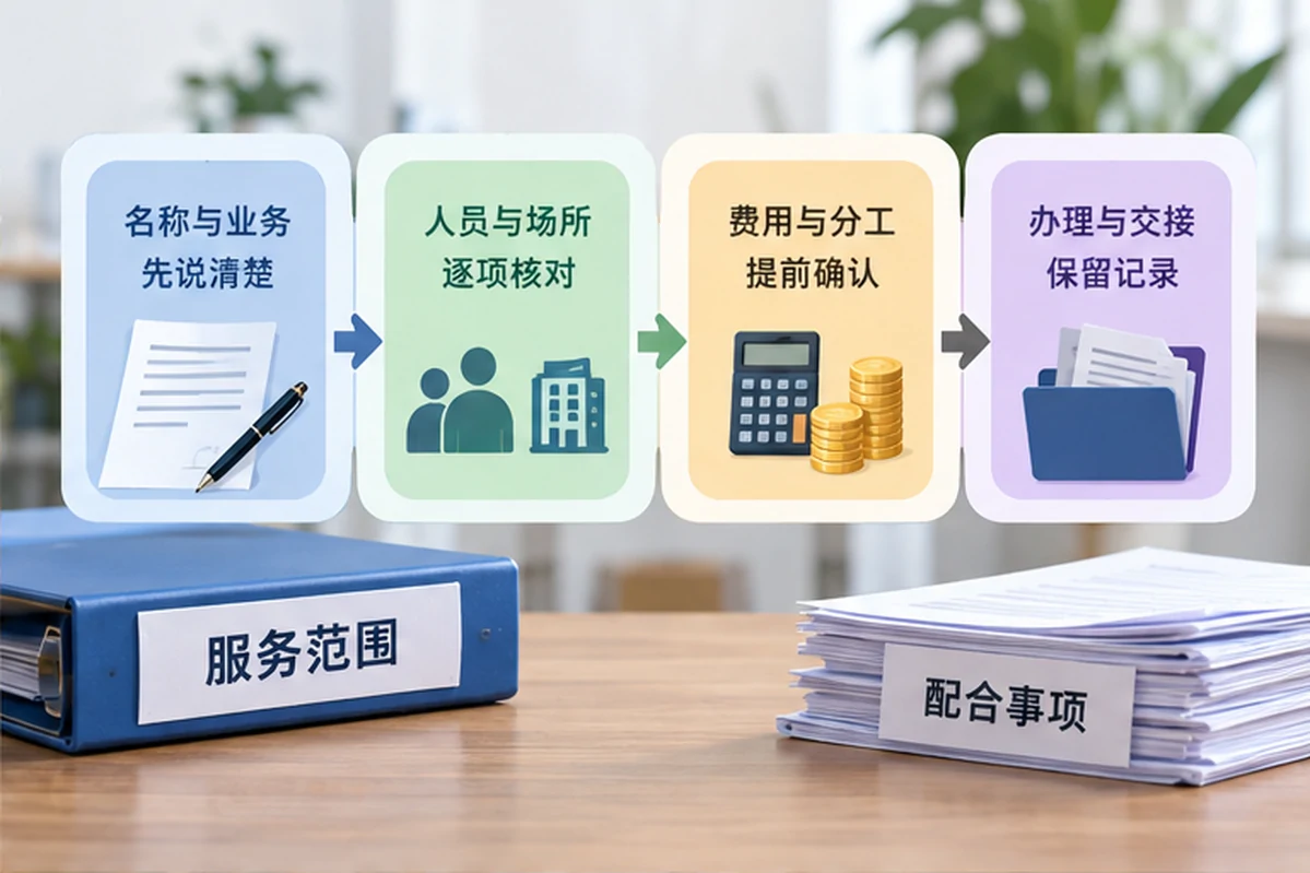 创业者一起整理开办计划的服务场景示意