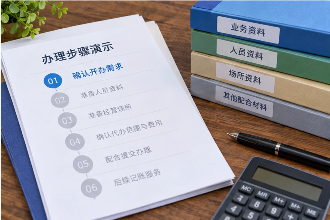创业者一起整理开办计划的服务场景示意