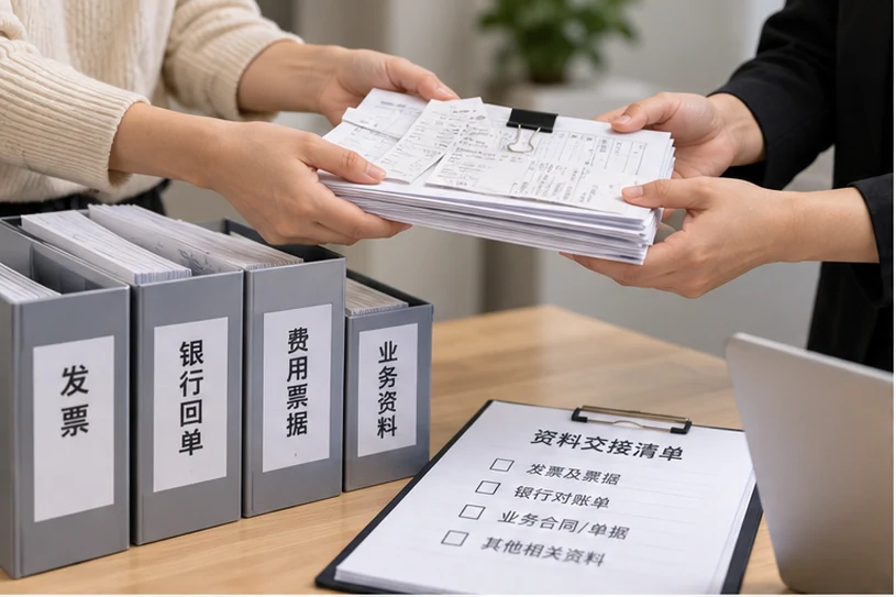 整理企业票据与日常账务资料的服务场景示意