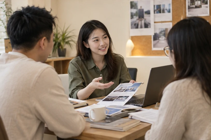 企业网站展示业务与服务信息的场景示意