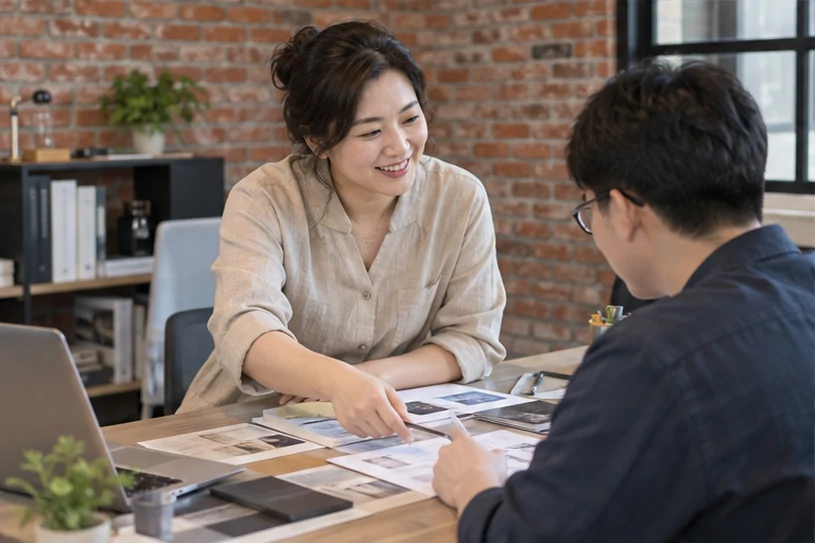 企业网站展示业务与服务信息的场景示意