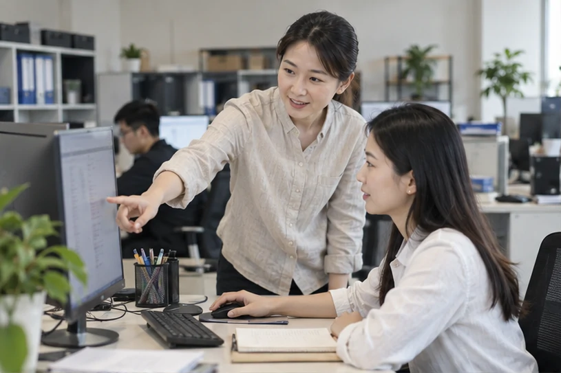 企业网站展示业务与服务信息的场景示意