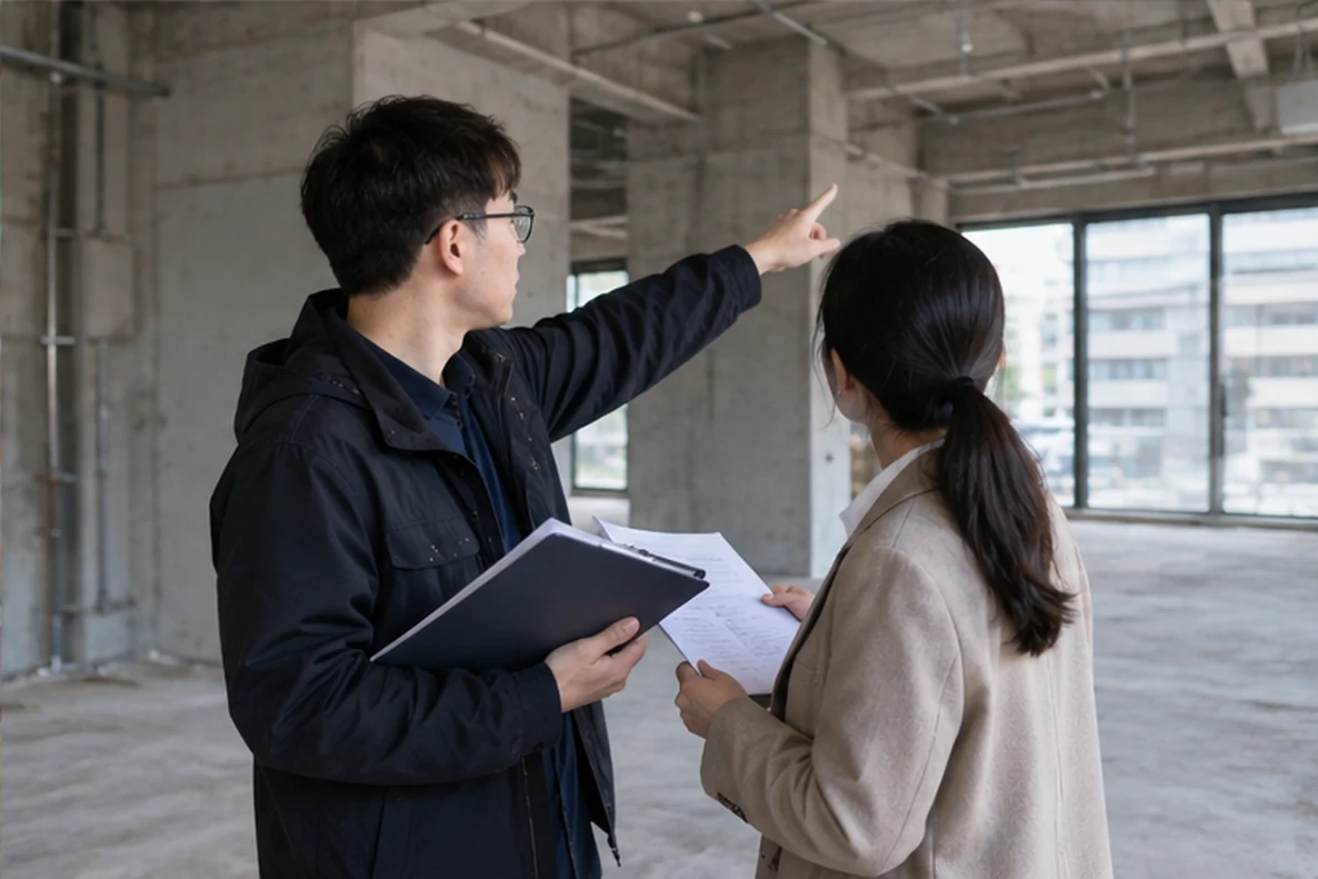 核对注册公司资料与办理事项的服务场景示意