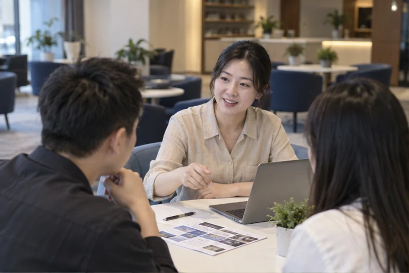 企业网站展示业务与服务信息的场景示意