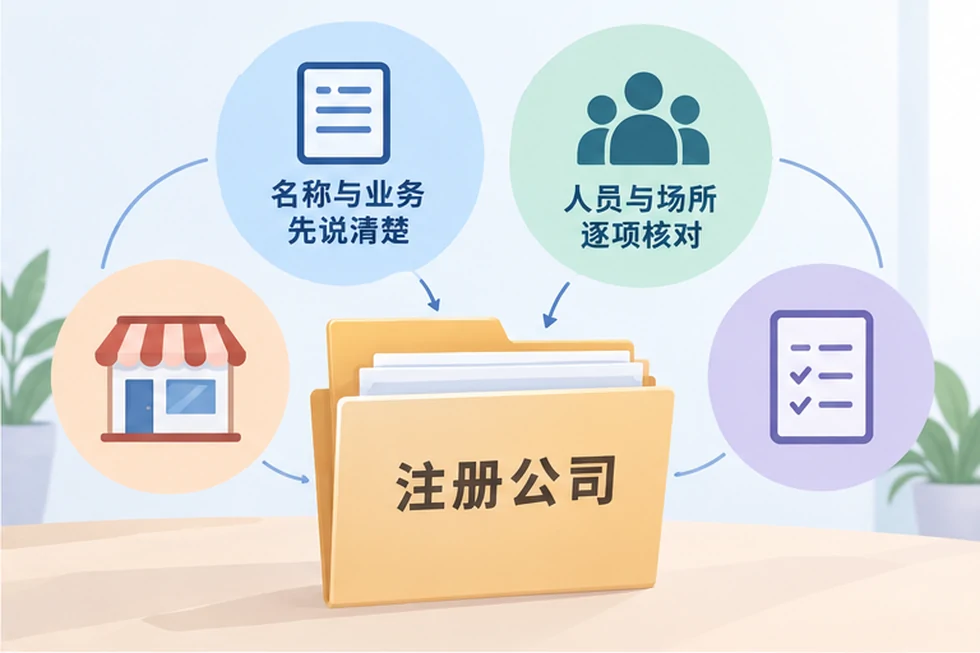 创业者一起整理开办计划的服务场景示意