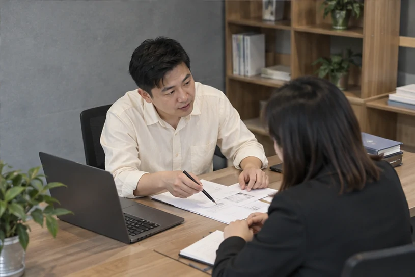企业网站展示业务与服务信息的场景示意
