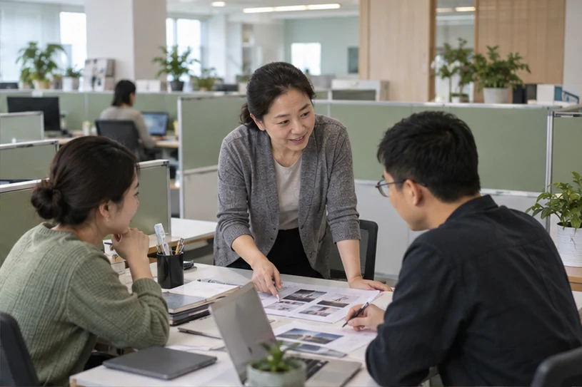 企业网站展示业务与服务信息的场景示意