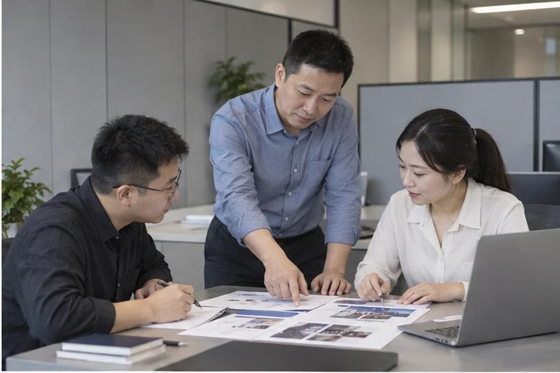 企业网站展示业务与服务信息的场景示意