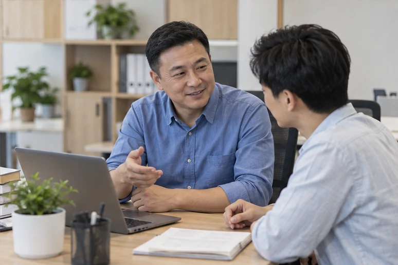 企业网站展示业务与服务信息的场景示意