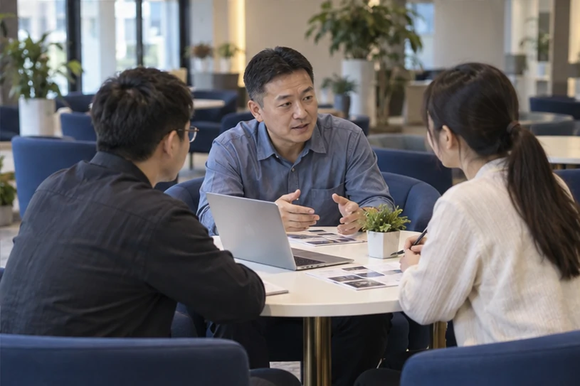 企业网站展示业务与服务信息的场景示意