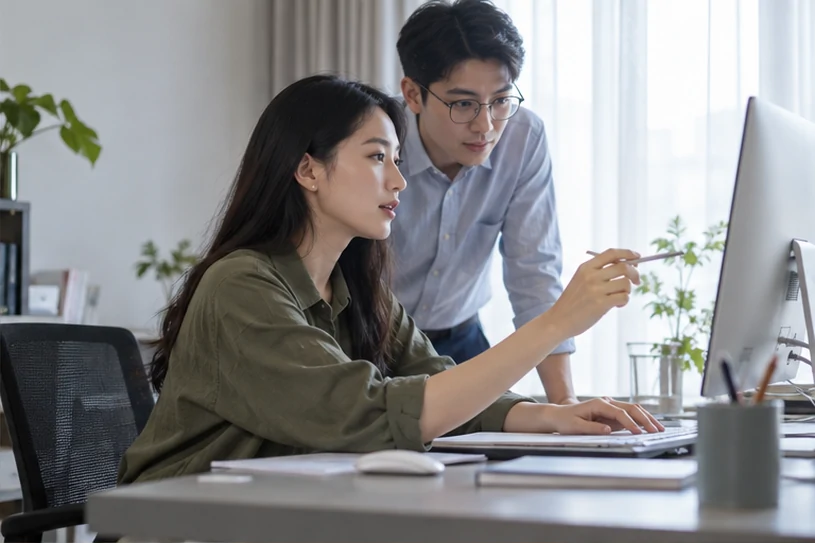 企业网站展示业务与服务信息的场景示意