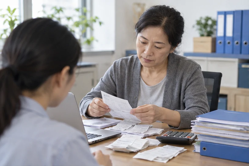 整理企业票据与日常账务资料的服务场景示意