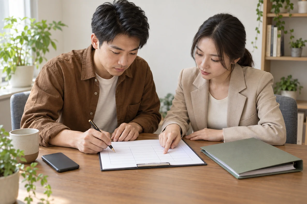 核对注册公司资料与办理事项的服务场景示意