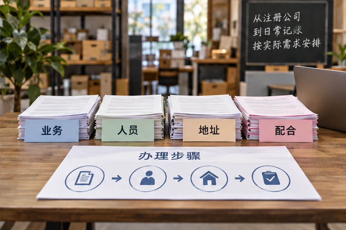 创业者一起整理开办计划的服务场景示意