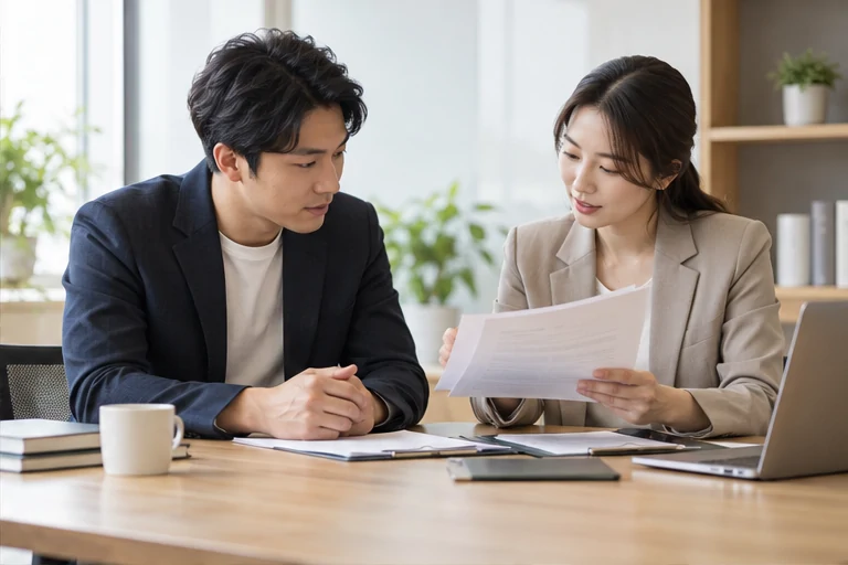核对注册公司资料与办理事项的服务场景示意